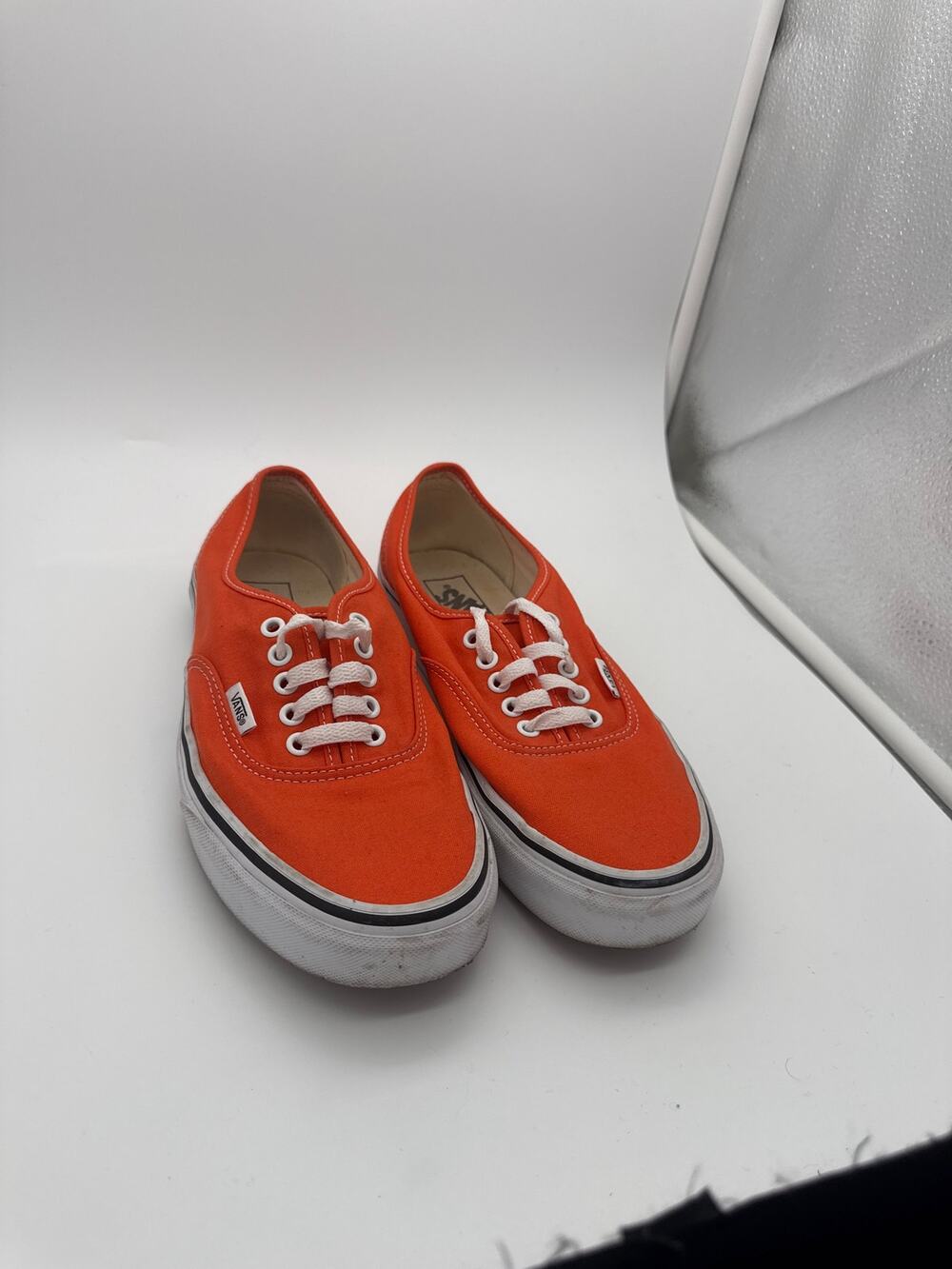 Vans Orange Lace Up Sneakers Size 9
